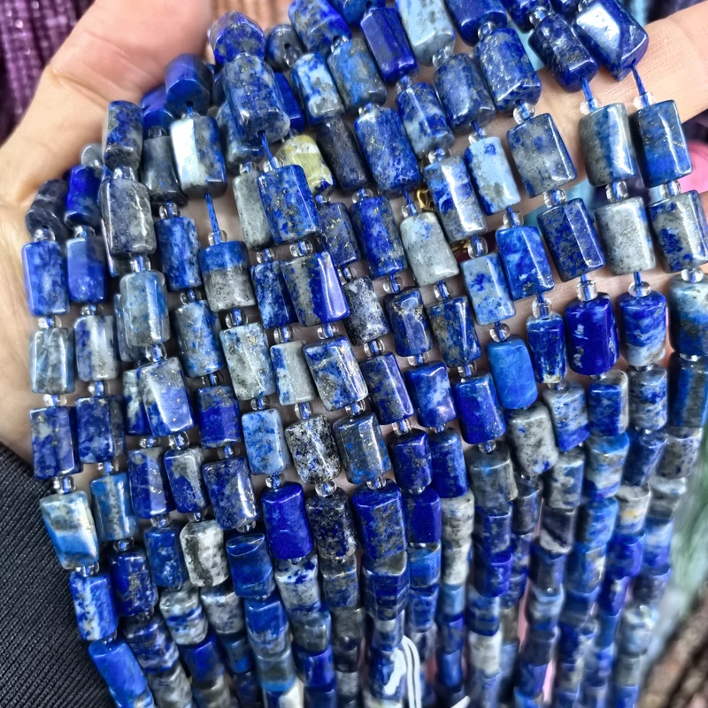 Natürliche Zylinder Stein Perle Bunte Weiße Jaspis Quarz Rohr Charms Perlen Für Schmuck Machen Diy Armbänder Halskette – Detail 19