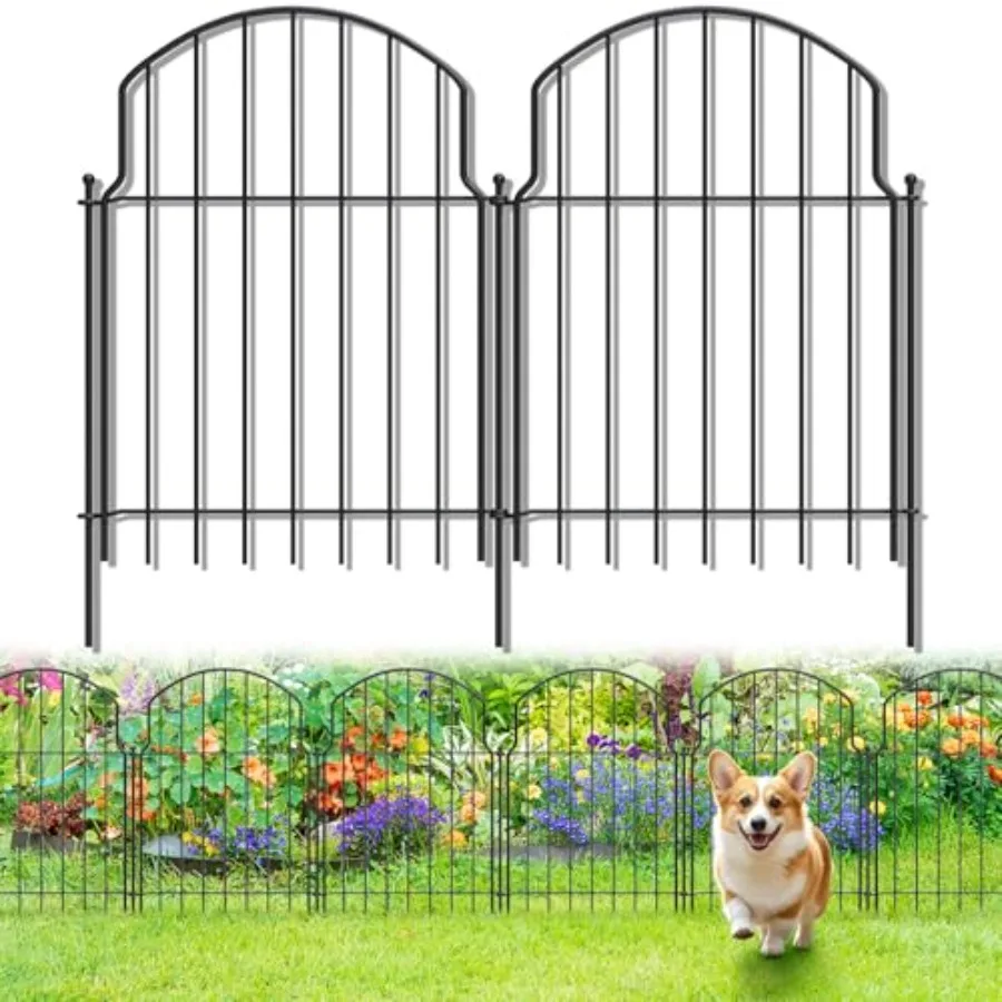 

25Pcs Decorative Garden Fence, 20in H /27ft(L) Rustproof Metal Fences Animal Barrier Outdoor for Yard, Flower Bed Edging Orname