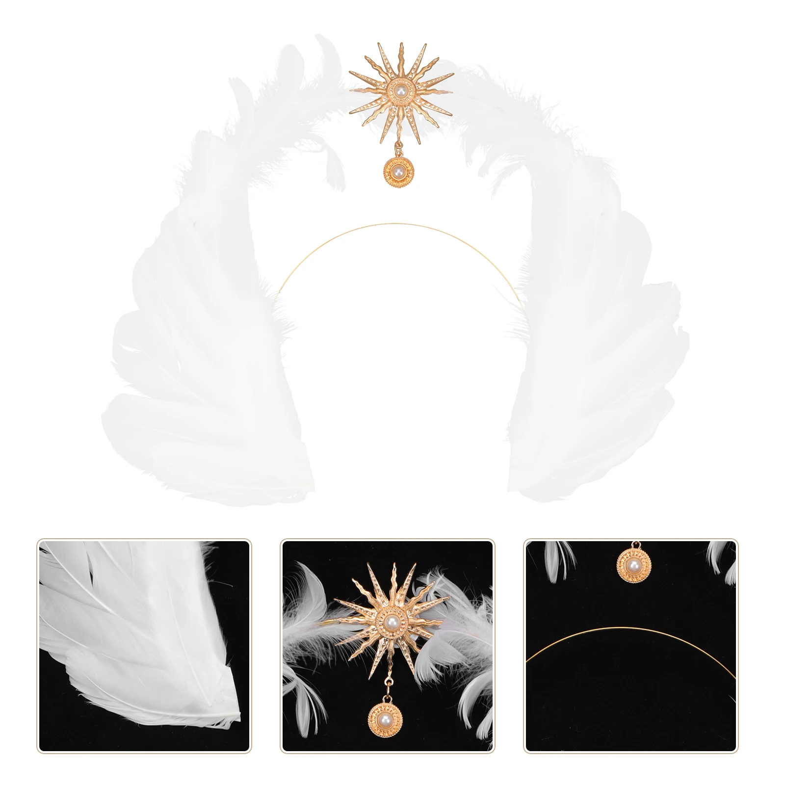 

Wings Hair Accessories Retro Metal Decorative Plume Bridesmaid Plume Headband Formal Party Hairstyles