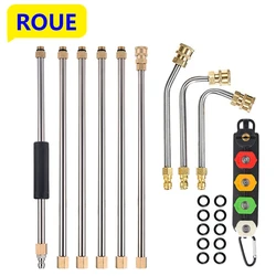 ROUE-Ensemble de Baguettes d'Extension pour Nettoyeur Haute Pression, Buses de Lavage de Voiture, Livres, Outils Allergiques Rapides pour Karcher Parkside Lavor