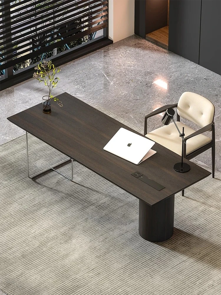 

minimalist study desk boss office long table simple modern home living room writing desk computer table