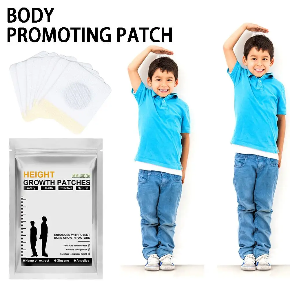 8PCS Body Height Enhancer Foot Patch Promoting Bone Growth Foot Patch For Adults And Children Stimulate The Height Of The Body