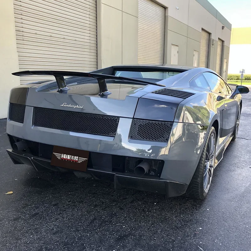 Para lamborghini gallardo lp550 lp560 lp570 acessórios traseiros de fibra de carbono com furo de detecção