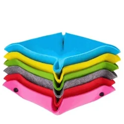 9 Kinds Colors Fabric Felt Folding Square Dice Tray Portable Quadrilateral Dice Box  Board Games Dice Storage 25*25cm