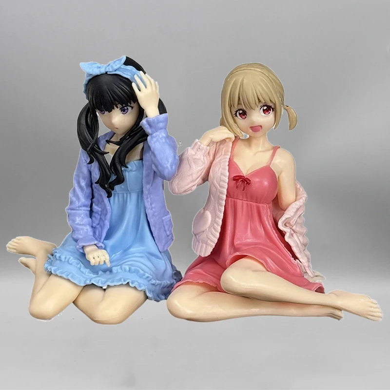 

10.5cm Anime Kawaii Nishikigi Chisato Figurine Sitting Dolls Lycoris Recoil Action Figures Model PVC Collection Decor Toys Gift