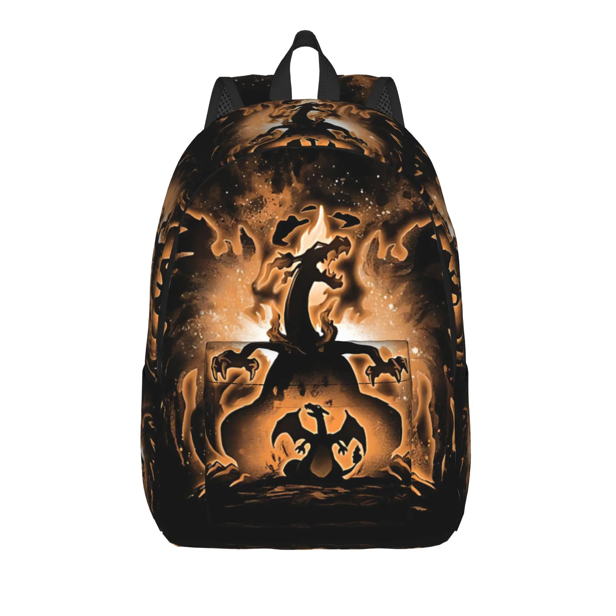 Fashion charizard pokemon Backpack  Mochilas Solid Outdoor Zipper Closure Rucksack