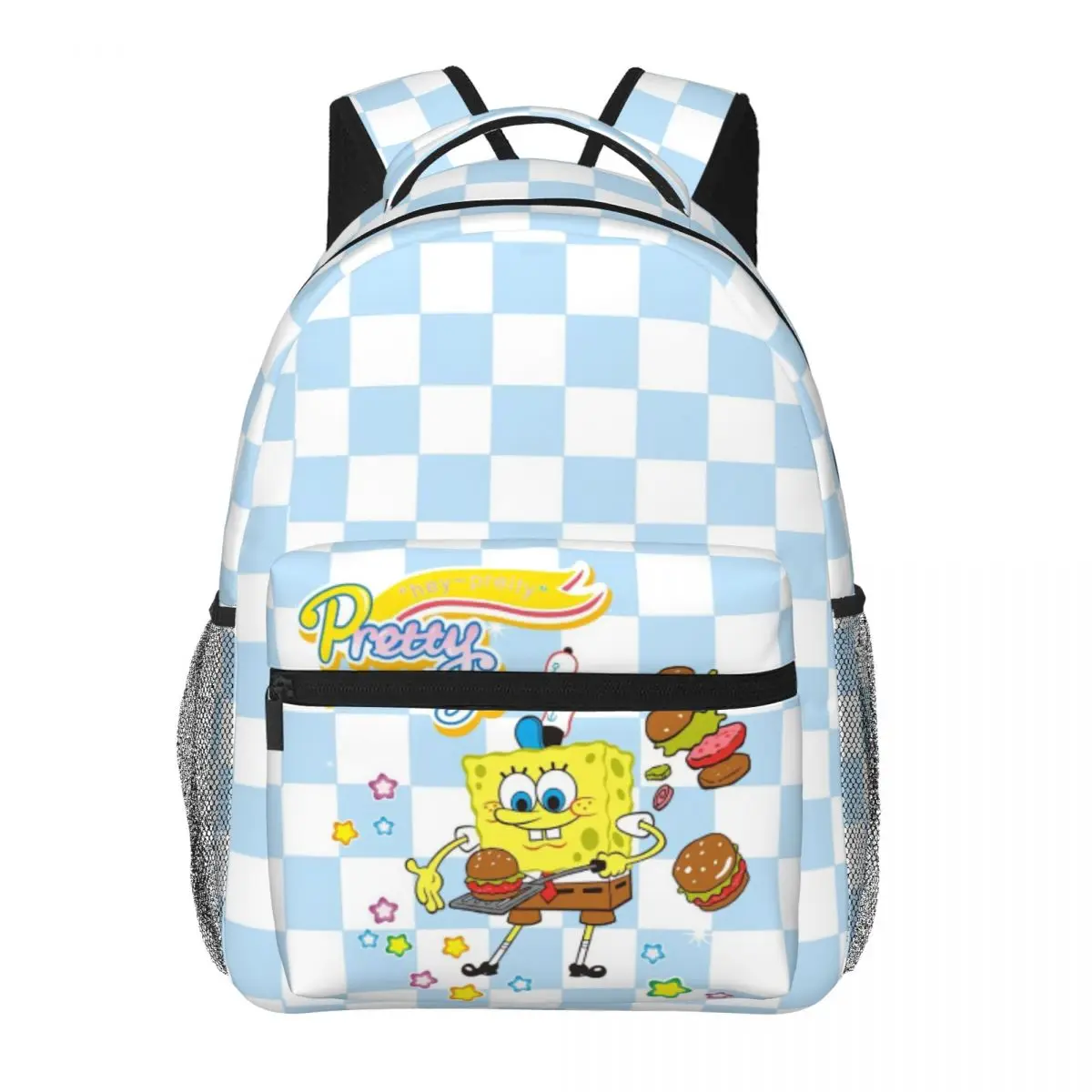 SpongeBob-Sac à dos universitaire étanche de grande capacité, cartable pour ordinateur portable, sac de voyage pour livre, 17 pouces, nouvelle mode