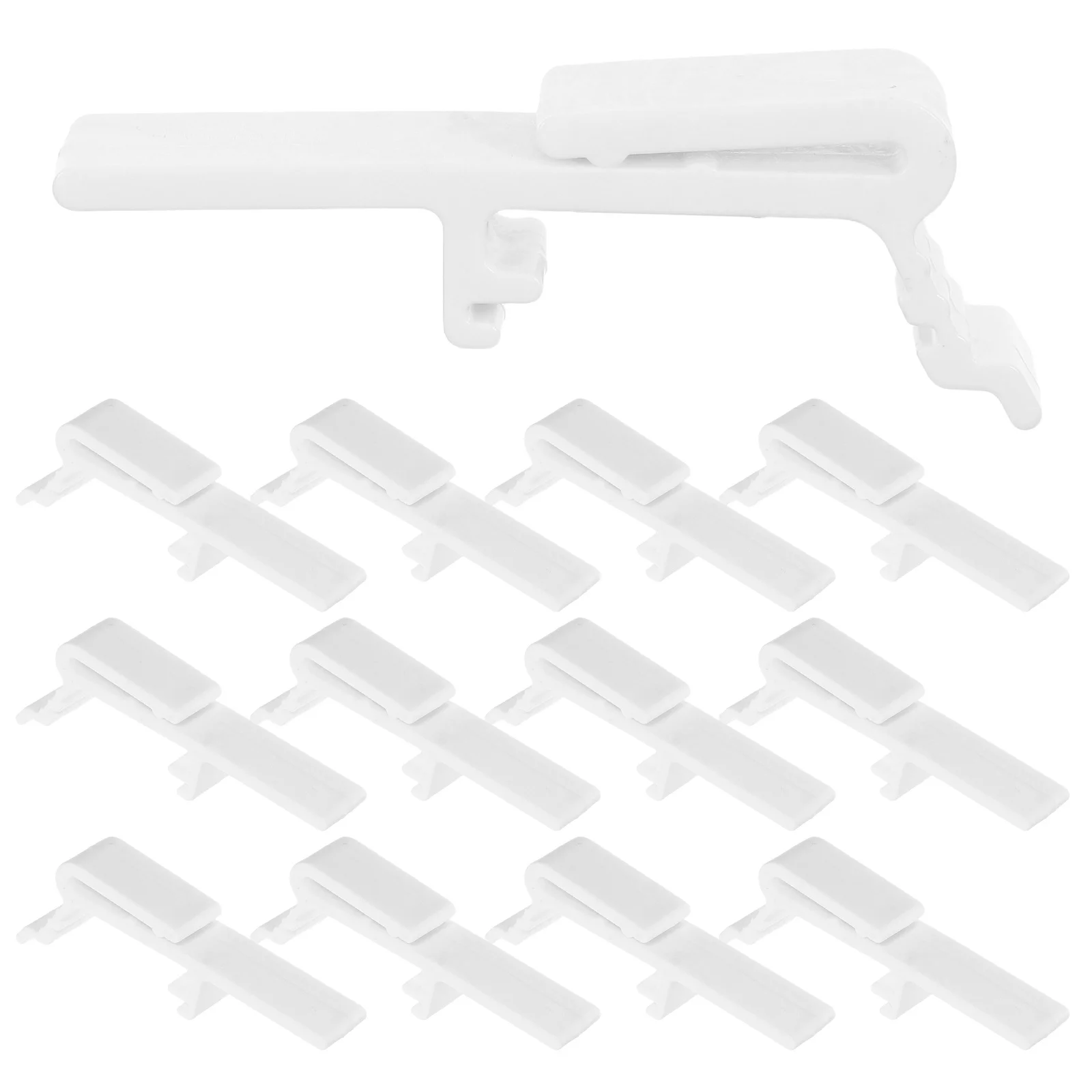 

12Pcs Strong Curtain Rod Clips Multipiece Convenience Dustproof Design Universal Blind Valance Replacement Valance Clips
