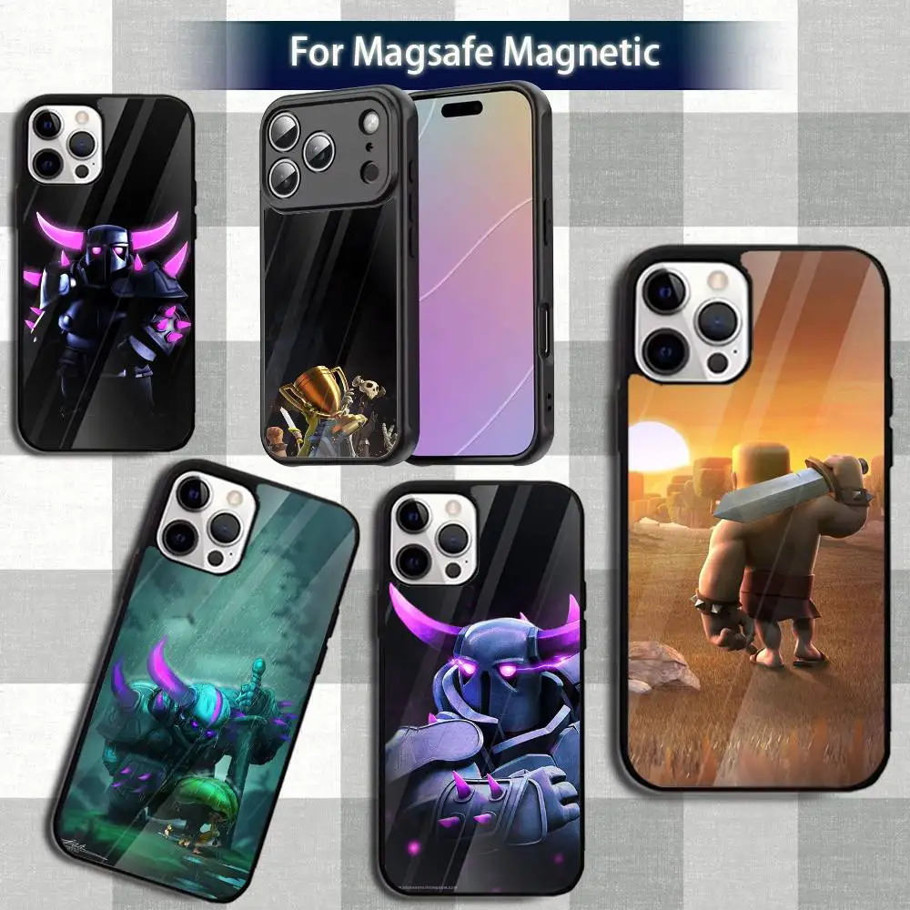 

Cool P-PEKKA-es Game Phone Case For iPhone 13,12,15,17,11,16,14,Pro,Max,Plus,Mini,Magsafe,Magnetic Wireless Charging Case