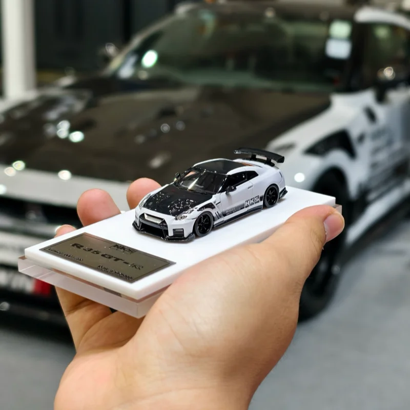 APAxpo 1:64 2025 Foshan Modificatie Tentoonstelling R35 GT-RR LB F40 hars automodel, verzamelornament, echt op voorraad
