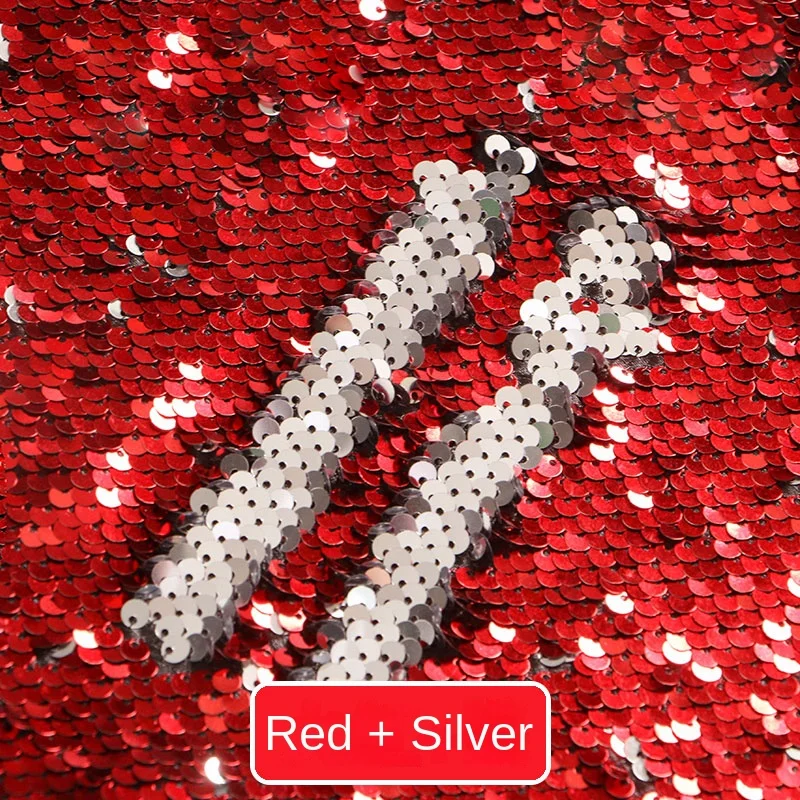 Two Colors Sequin Fabric Creative for Clothing Graffiti Wall Background Cloth Designer Diy Sewing Material Wholesale image 3