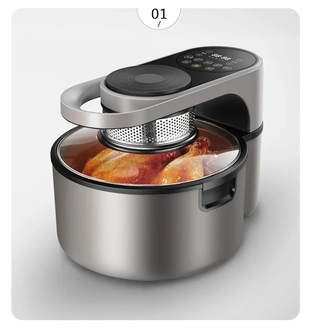 American  Air Fryer Home Commercial Large Capacity Intelligent Oil-Free Multi-Functional Chips Machine Oven Chicken Wings Leg