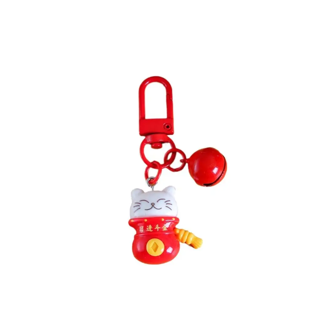 Leuke hars plutus kat sleutelhanger Kawaii kleurrijke Maneki-neko sleutelhanger Lucky Mini Fortune Cat hanger tas hangend