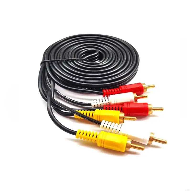 Cable blindado G8DF 3RCA a 3RCA para transmisión sonido y vídeo sin ruido