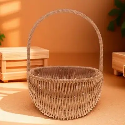 

Easter Storage Basket Mini Weaving Basket Party Home Kindergarten Store Decoration Organizer Natural Craft Candy Cookie
