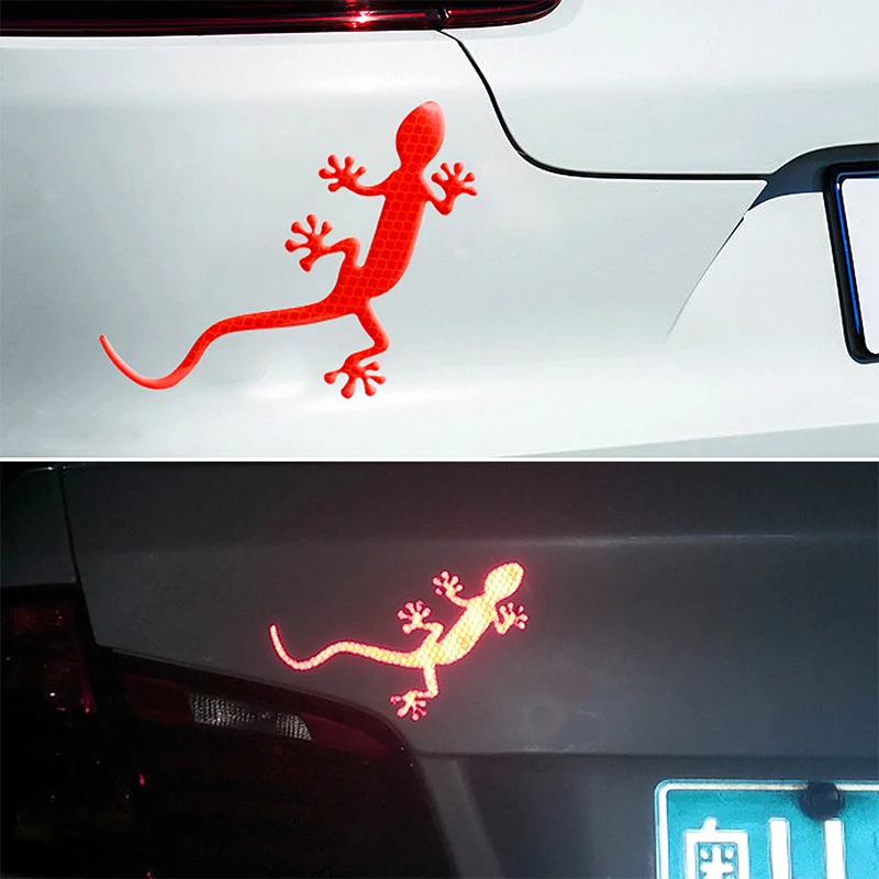 Reflective Sticker Safety Warning Mark Cars Auto Exterior Accessories Night Driving Warning Gecko Strip Light Reflector