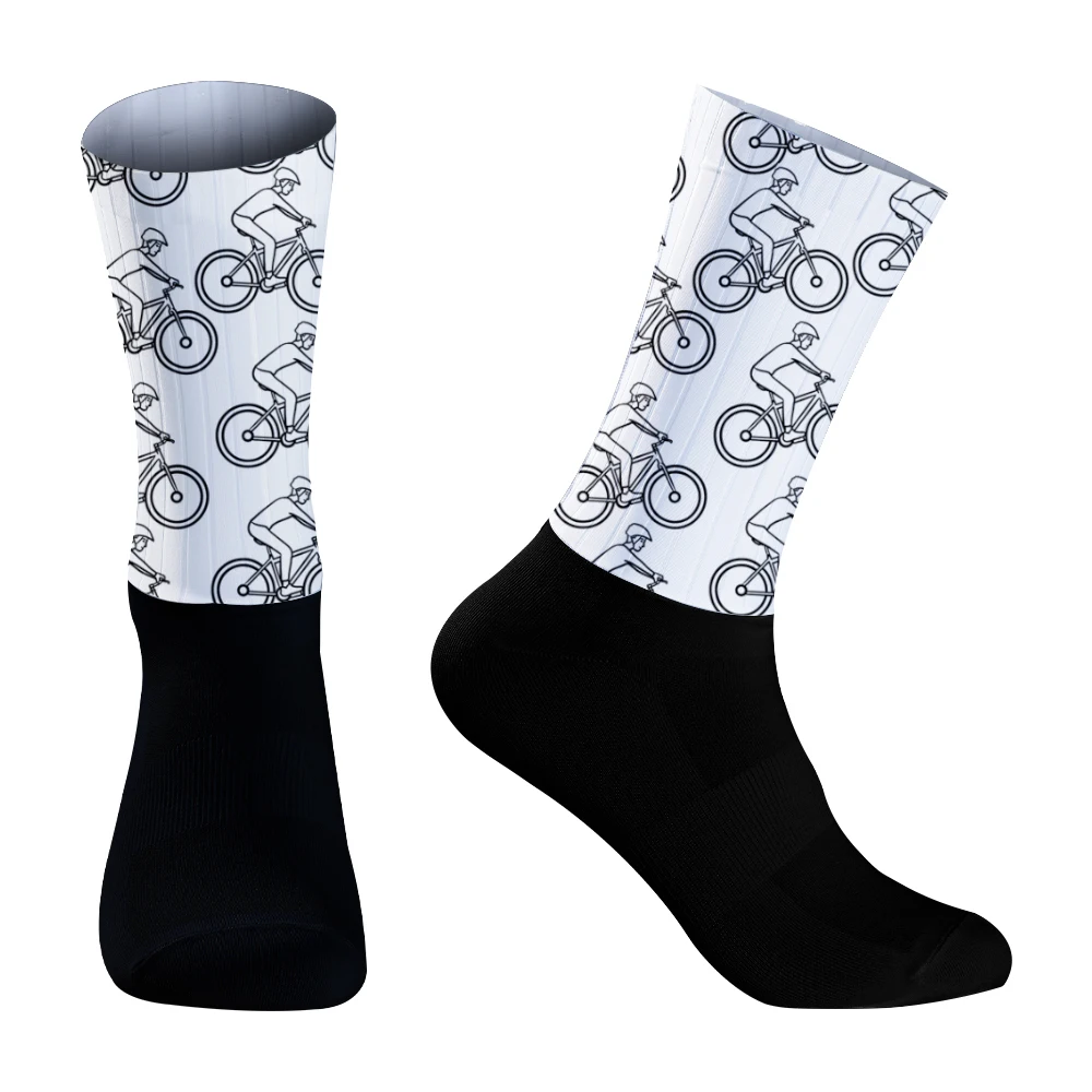 Chaussettes coordonnantes en silicone Aero, pour le cyclisme, la course à pied et le sport, nouvelle collection été 2024