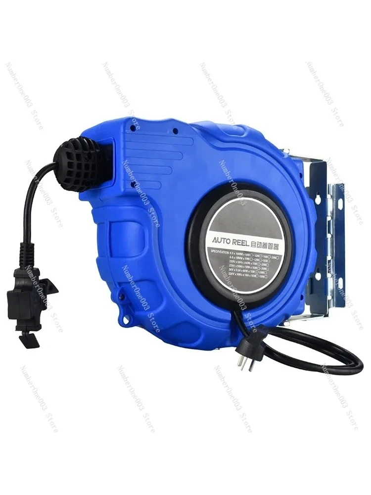 Electric Cable Reel, Automatic Retractable Cord Winder for 2/3 Core Copper Wire, Portable