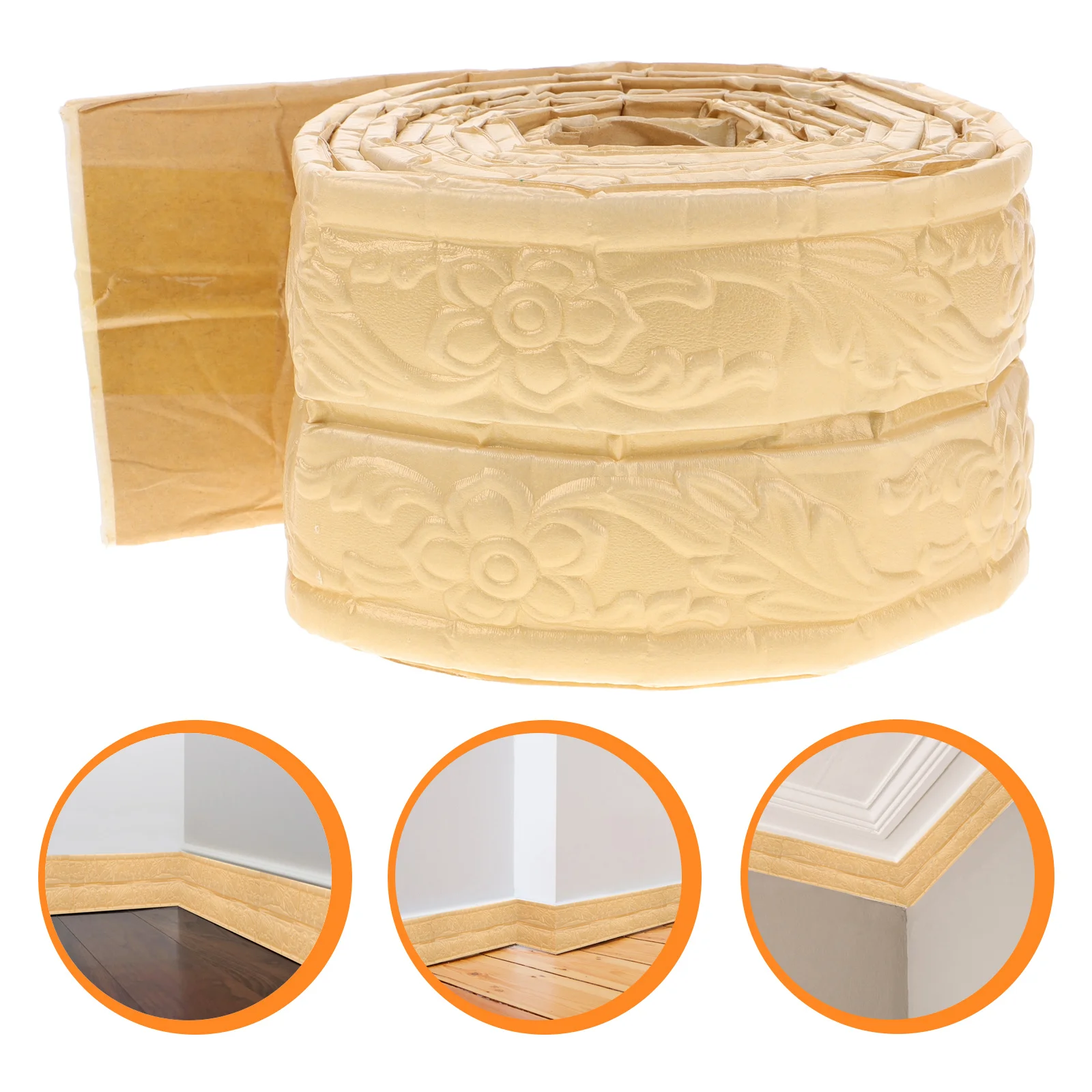 

Peel Stick Molding Trim 3D Foam Baseboard Edging Waterproof Decorative Strip For Home Diy Wall Ceiling Corner Decor Wall