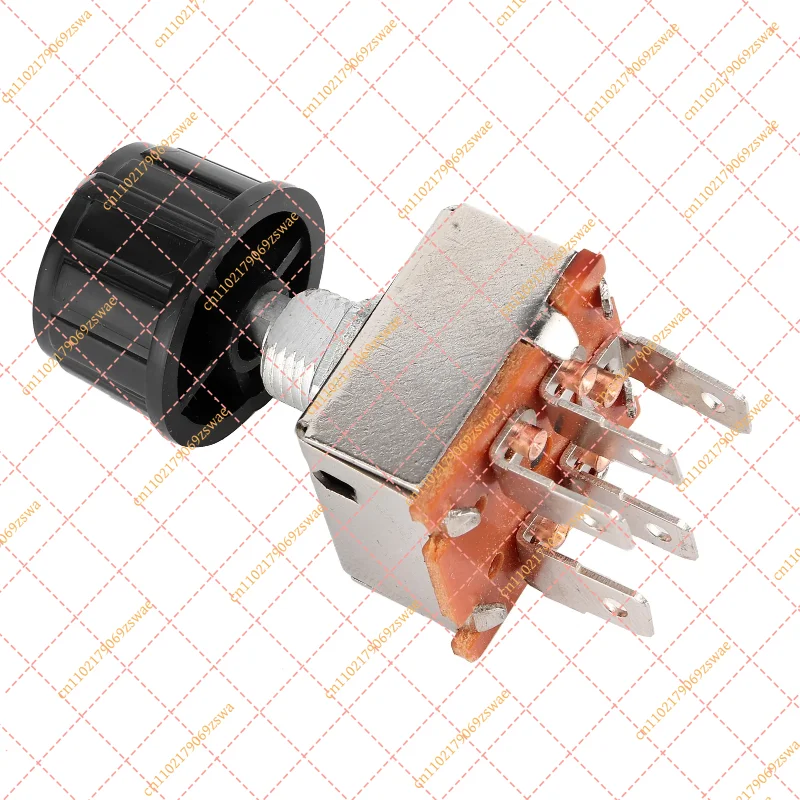 Universal 3-Speed AC Blower Switch 12V 25A, Rotary Fan Speed Control with Plastic Knob