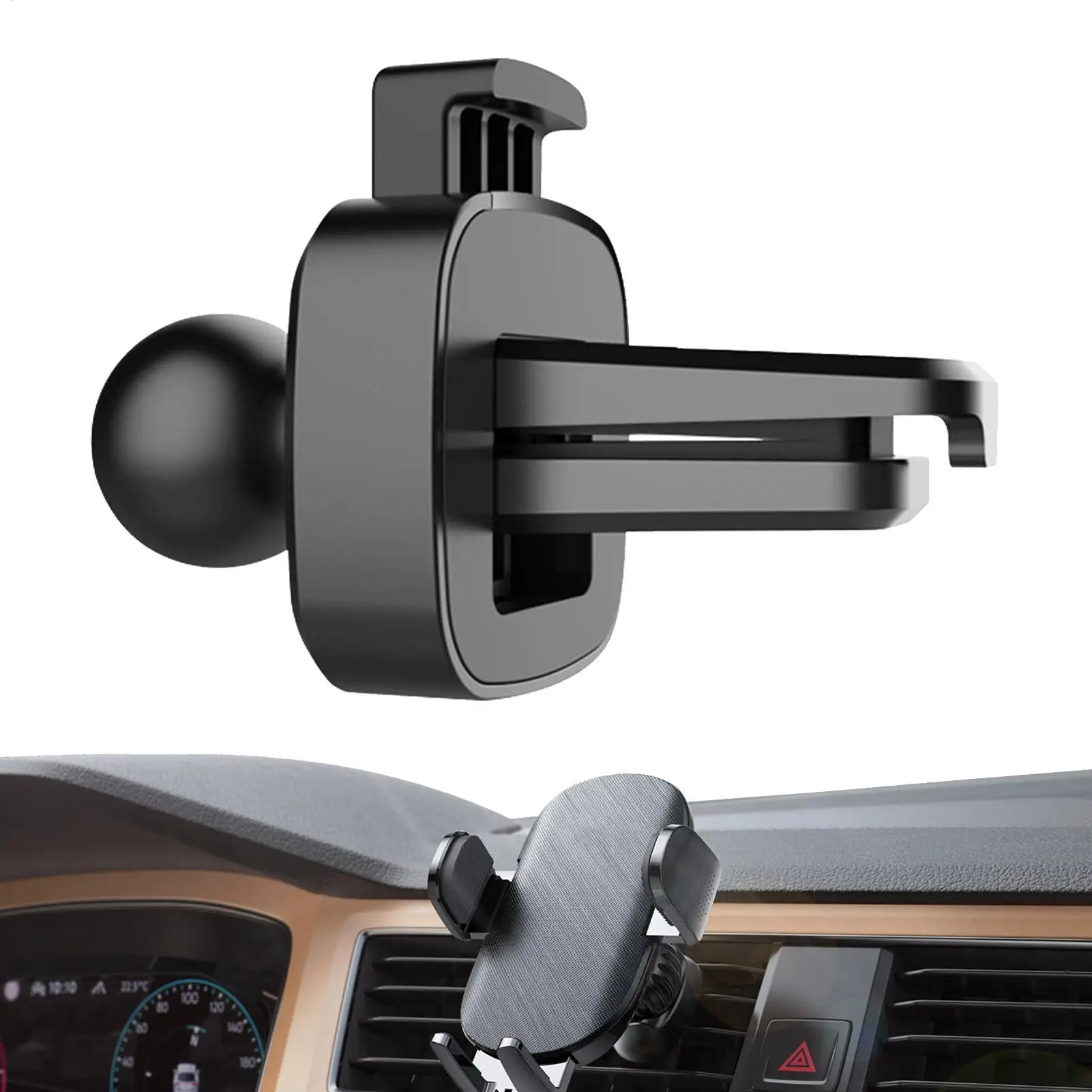 Dashboard Mount Suction Base Press Clip Air Vent Stand Creative car air outlet press clip car phone holder base ﻿