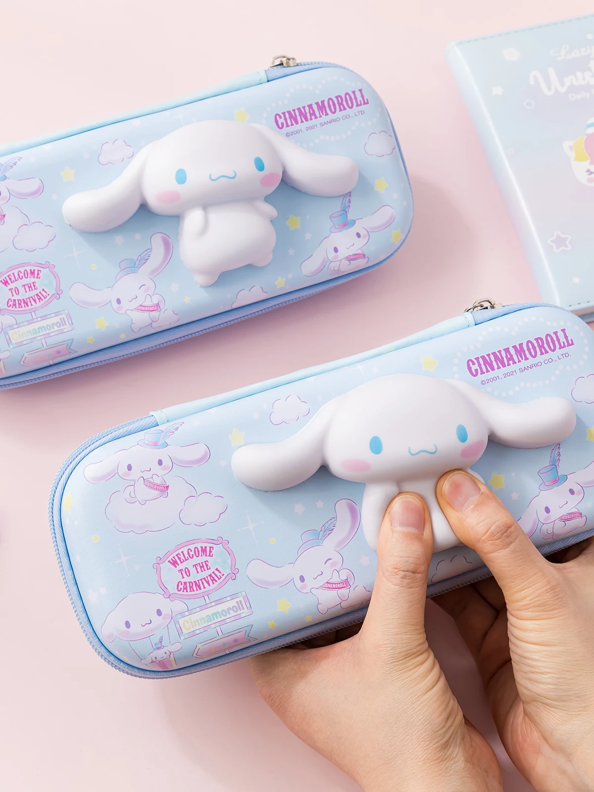 Imagem -04 - Sanrio Cinnamoroll Papelaria Caixa para Meninas Estojo Bonito para Lápis Kawaii Descompressão Pen Bolsa para Crianças Bolsa de Papelaria Criativo para Estudantes