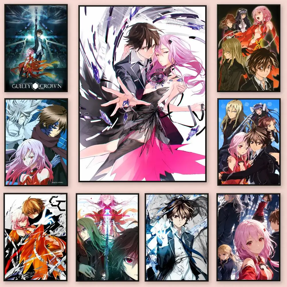 Dramatic Futuristic Anime G-Guilty Crown Inori Yuzuriha Poster Series HD Wall Living Room Home Decor Gift