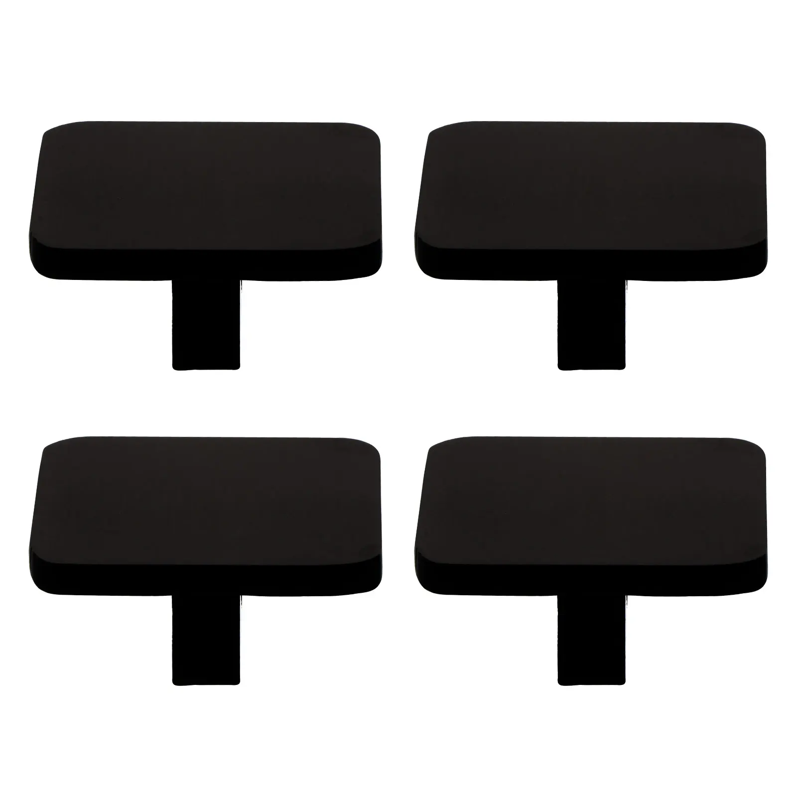 

4pcs Cabinet Knobs Drawer Pulls Black Aluminum Modern Hardware for Cabinets Wardrobes Bookcases Shoe Cabinets Easy Installation