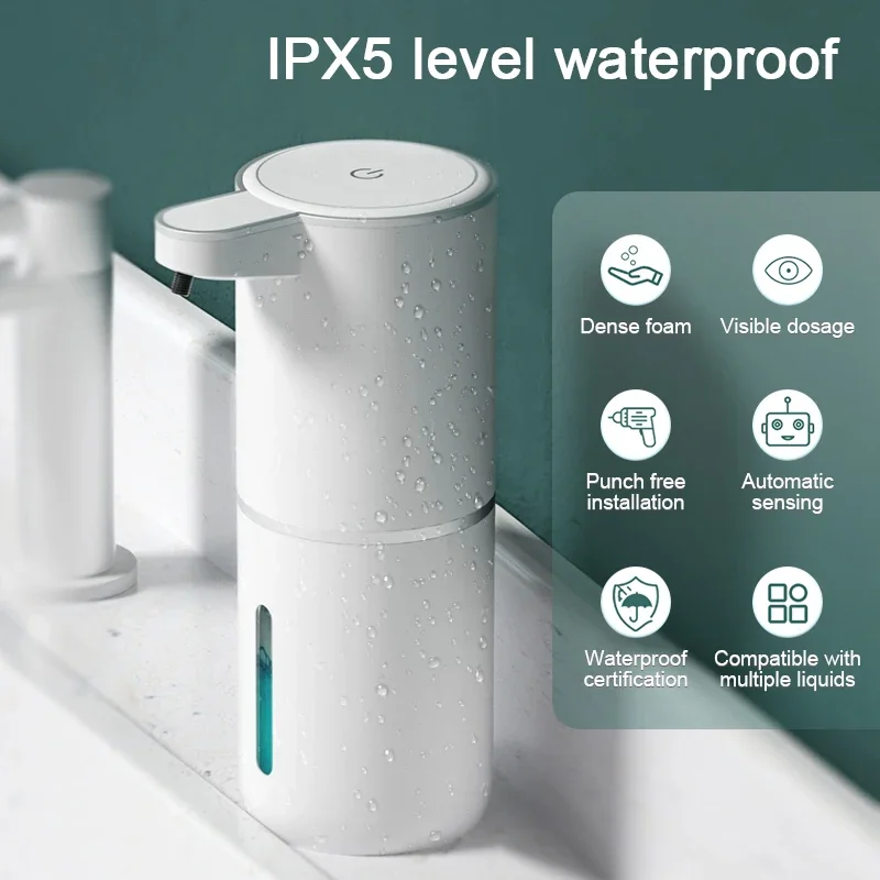 Xiaomi 380ml موزع الصابون الأوتوماتيكي رغوة USB شحن Touchless شاشة ذكية مستشعر الأشعة تحت الحمراء موزعات الصابون غسالة اليد