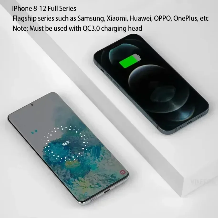 27MM Remote Desktop Lsolated Wireless Charger for IPhone 17 16 15 14 13 12 Samsung S24 S23 Xiaomi 15 Airpods 2/Pro Fast Charging