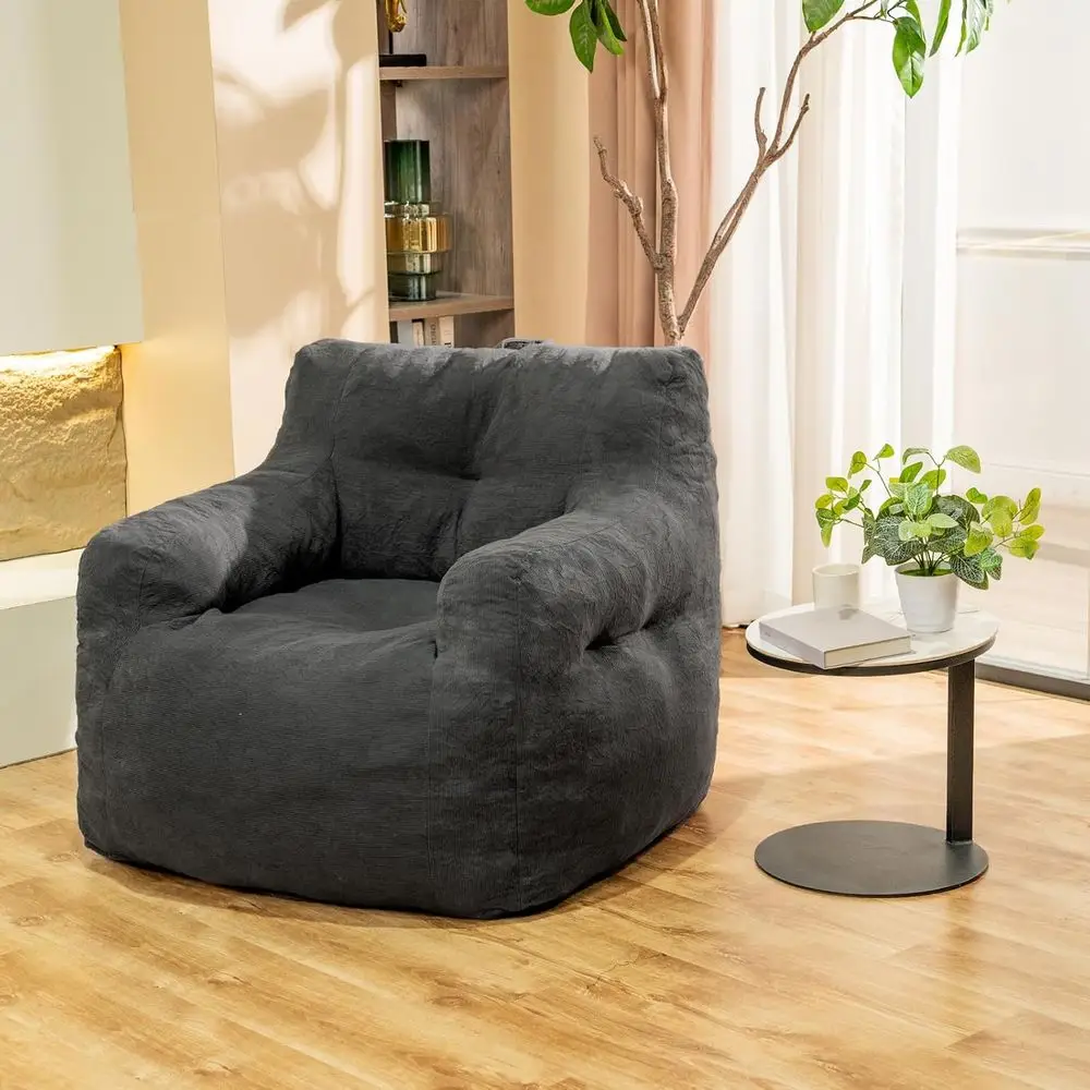 كرسي بين باج كبير جدًا للبالغين مع مسند للرأس ودعم للظهر - قماش متين ومقاوم للتمزق #3