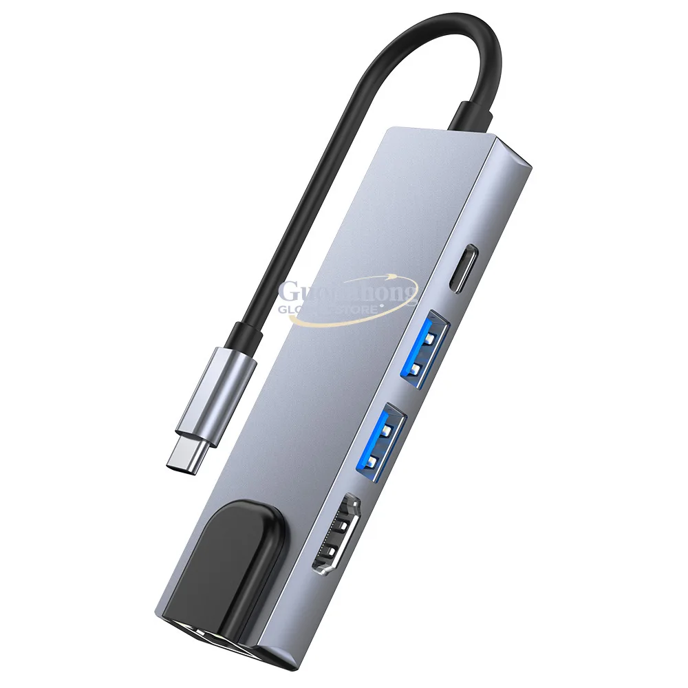 Cross-border type c docking station usb mobile phone screen projection hubswitch five-in-one docking station multi-function dock