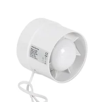 100mm ABS tuyau en plastique ventilateur tuyau Insertion ventilateur d'échappement silencieux 2400 tr/min pour l'extraction d'air dans les bureaux toilettes cuisine salle de bains 3