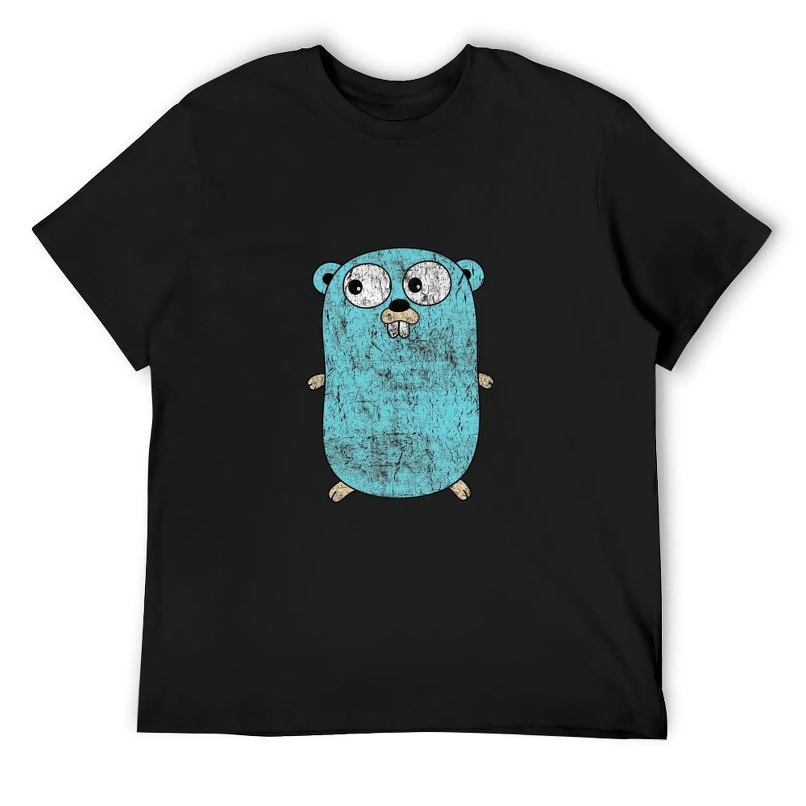 

Vintage Go Golang Gopher T-Shirt boys whites Blouse korean fashion tops men clothes