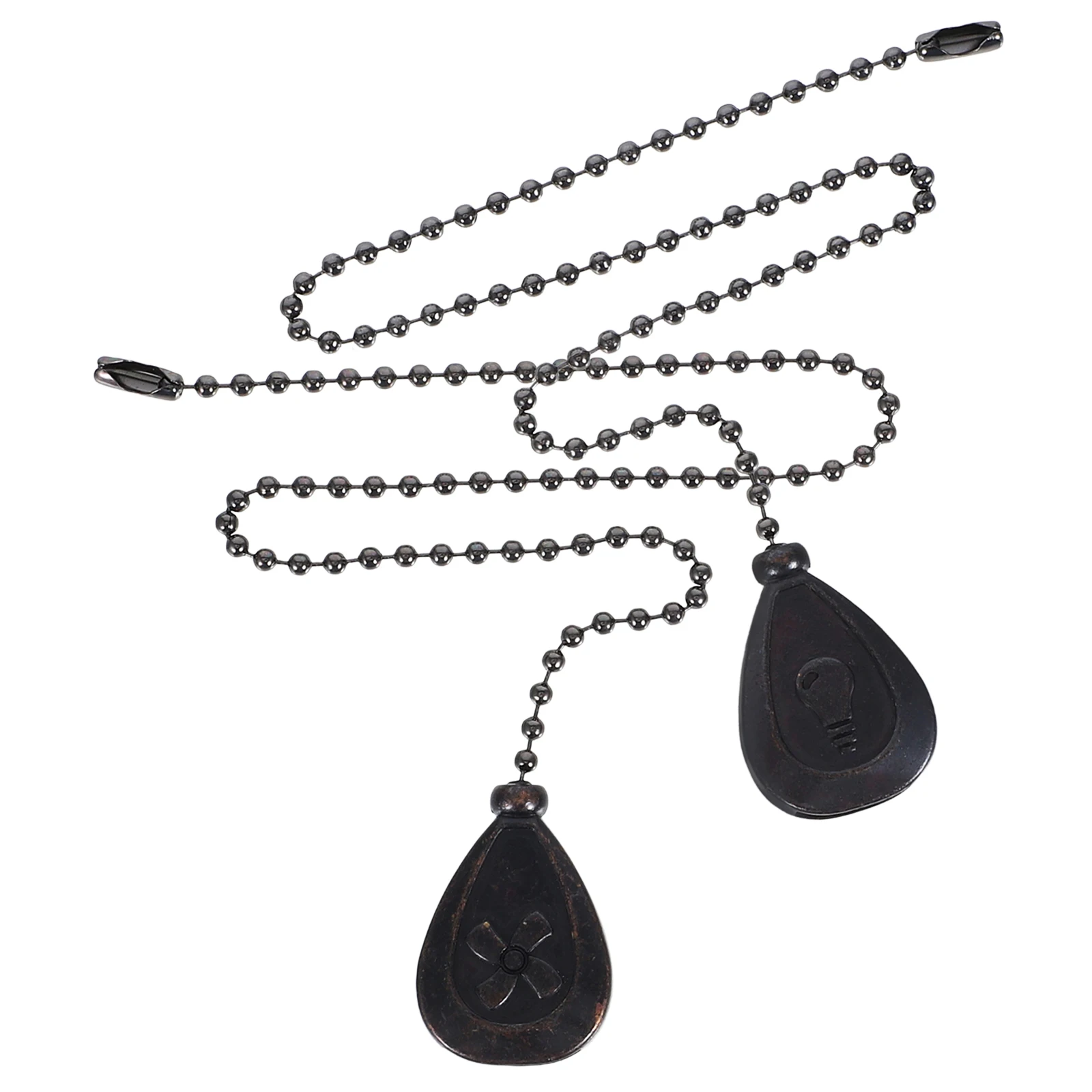 

2 Pcs Pendant Zinc Alloy Chains Pull Switch Desk Lamp Ceiling Fans Adjustable Extender Vintage Ornaments Chain