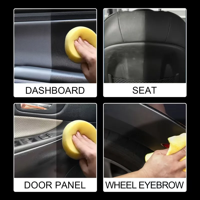 QIFENGHE Interior Wax – Powerful Renovator for Aging Car Interior, Restores Faded Plastic & Trim, Protects Against Drying & Crac