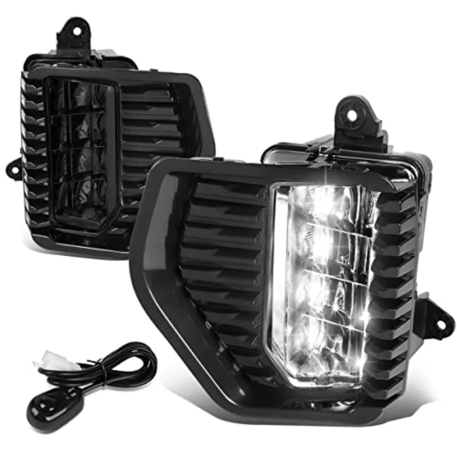 

Fog Lights Assembly Compatible with 20192022 GMC Sierra 1500 Fog Lamp with Switch Bezels Replacement for Driver and Passenger S