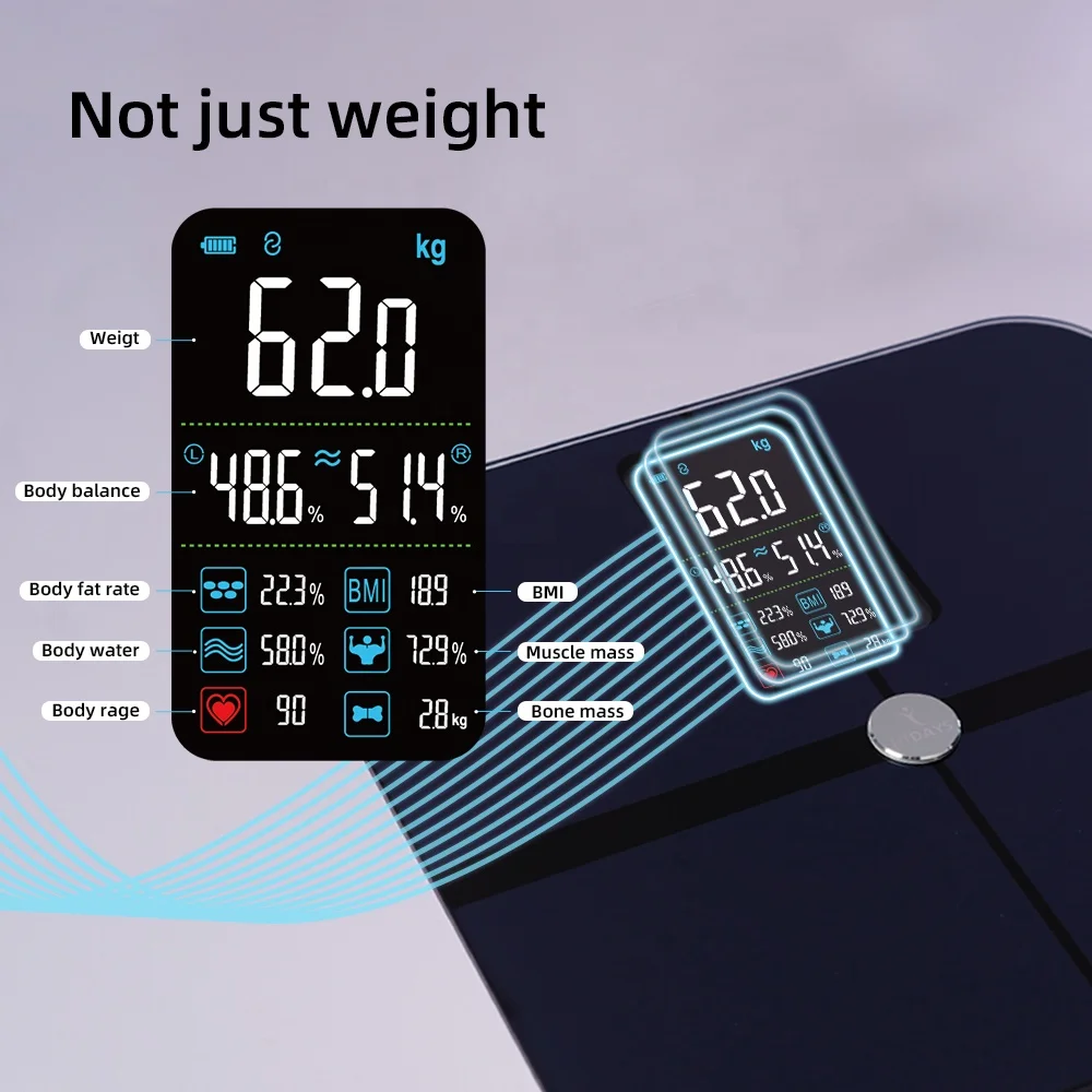 Body Scale Smart Bmi Scale Digital Bathroom Wireless Weight Scale Body Composition Analyzer With Smartphone App