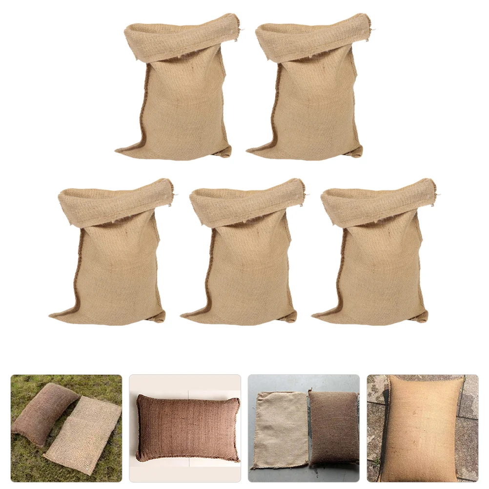 5 Pcs Gardening Sacks Food Sandbags Burlap Pouches Vegetable Nuts Rice Without Jute Walnuts Storage Potatoes