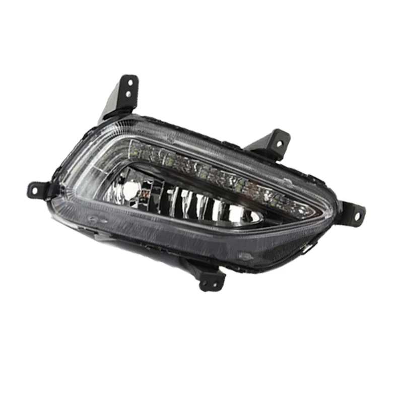 For Hyundai Tucson 2015 2016 2017 2018 LED DRL Fog Lights Assembly Car Front Bumper Daytime Running Light Fog Fog Light Cover