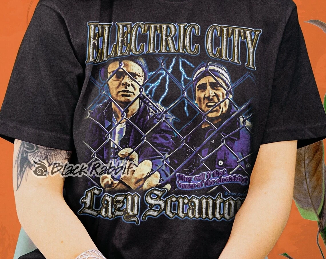 The Office Electric City Lazy Scranton Retro Vintage Bootleg Rap Unisex Classic T-Shirt