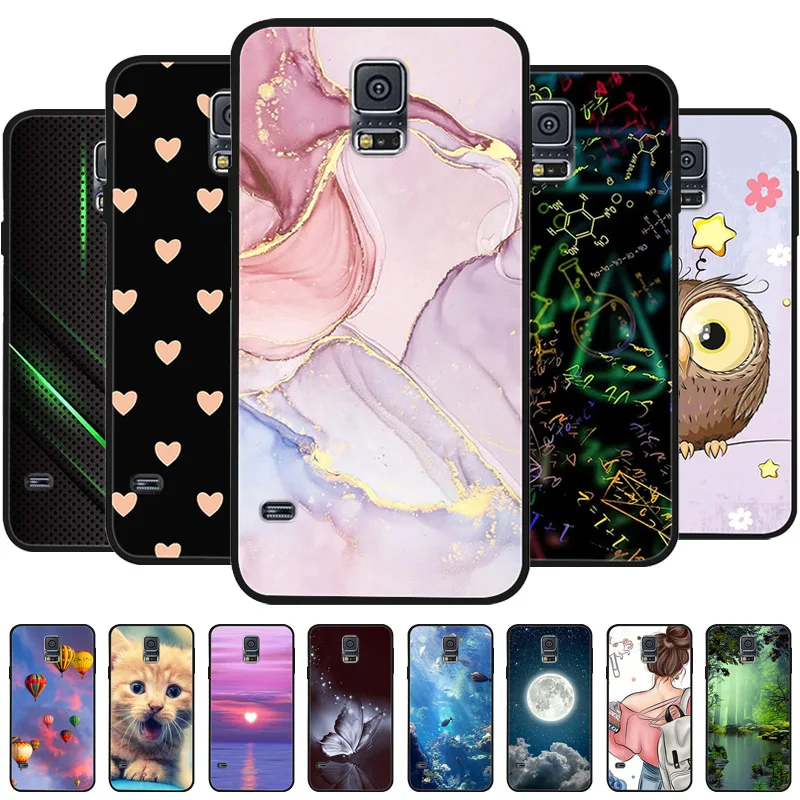Чехол для Samsung Galaxy S5, черный мягкий силиконовый чехол из ТПУ для задней панели телефона, чехол для Samsung Galaxy S5 S 5, Neo I9600 SM-G900F, бампер