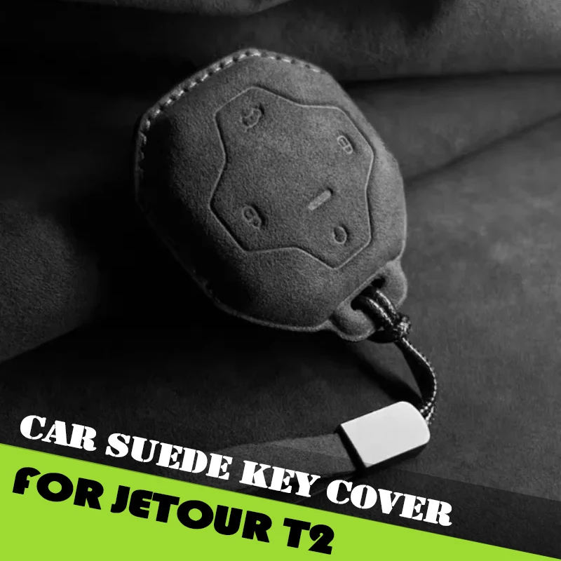 Car Suede Key Cover Fit for Jetour Traveller T2 2023 2024 2025 High Quality Car Key Special Protective Shell Car Accessories