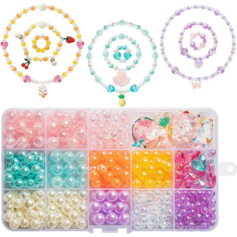 

DIY Charms Bracelet Making Set Creative Children Gifts Making Beads Pendant Jewelry Accessories for Early Education Handmade To