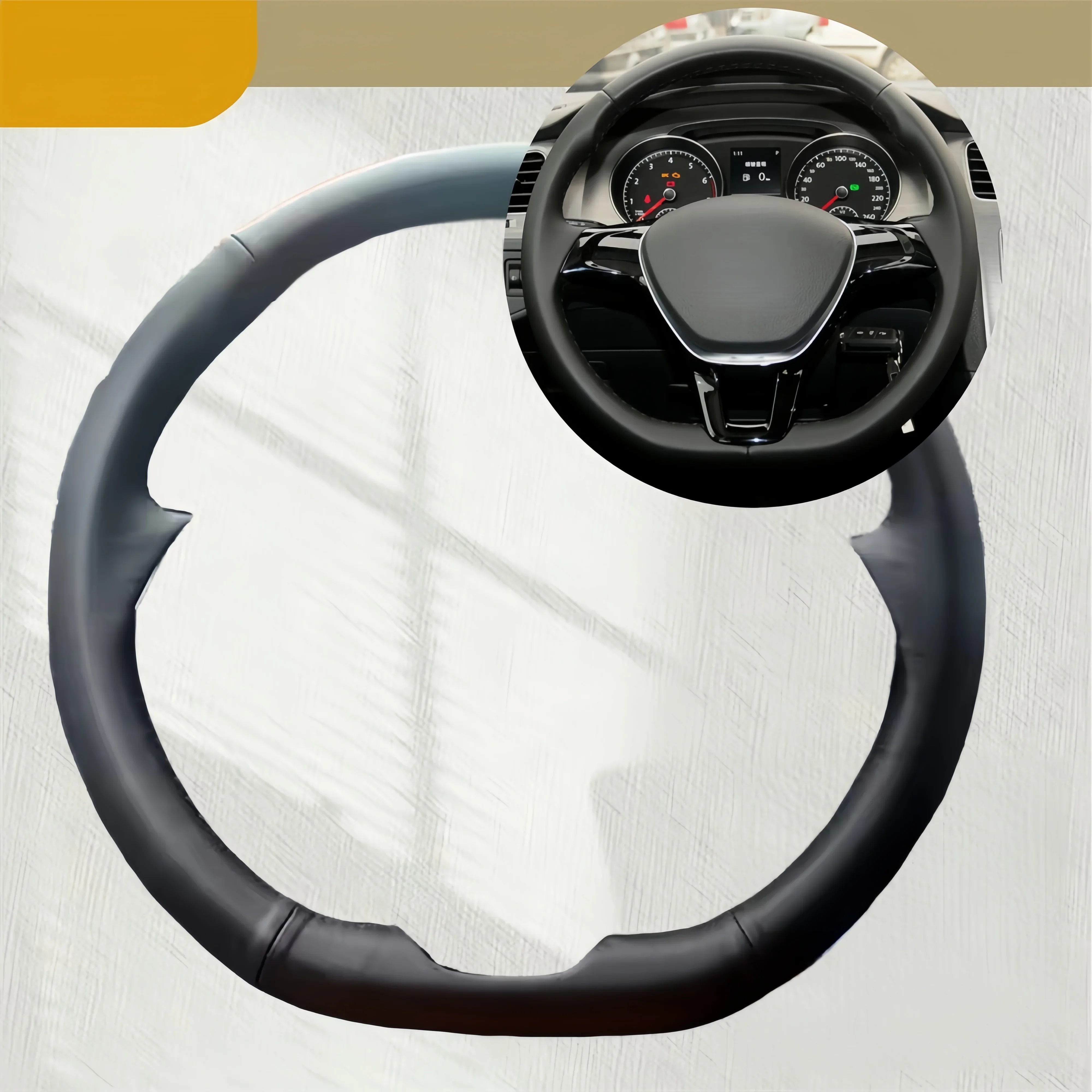 Capa de volante do carro para volkswagen vw golf 7 novo polo jetta passat b8 couro artificial acessórios do carro envoltório direção