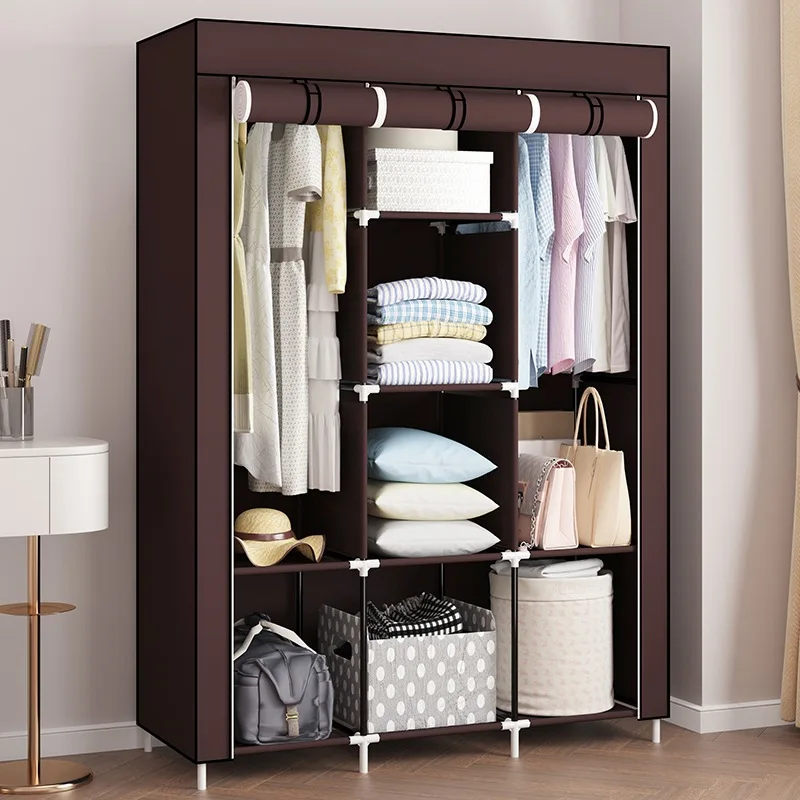 متعددة الوظائف الحديثة بالجملة تصدير تجميعها غير المنسوجة الصلب الإطار خزانة قابلة للطي سعة كبيرة بسيطة قابل للتعديل #1