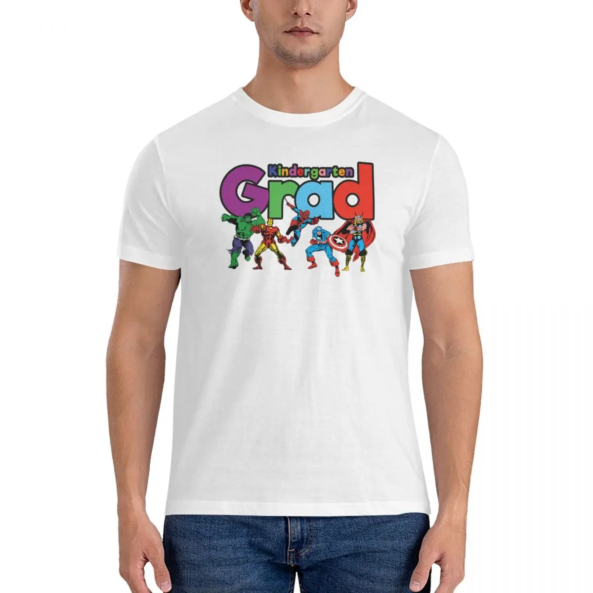 T-Shirt à Manches Courtes et Col Rond pour Homme, en Coton Pur, Cadeau d'Urgence