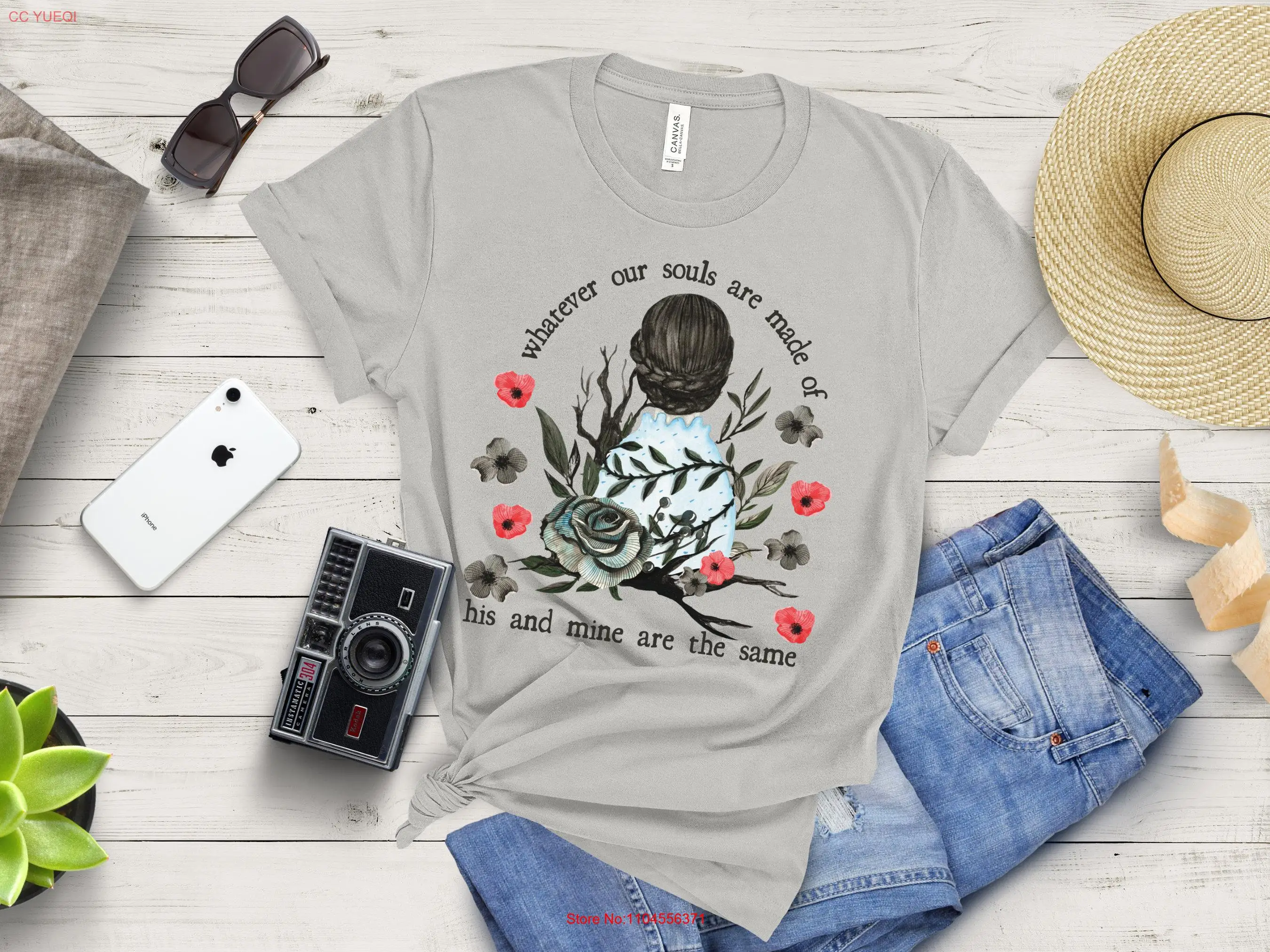 

Wuthering Heights T Shirt Classic Literature Inspired Whatever Our Souls are Made of for English Teacher Book Reader