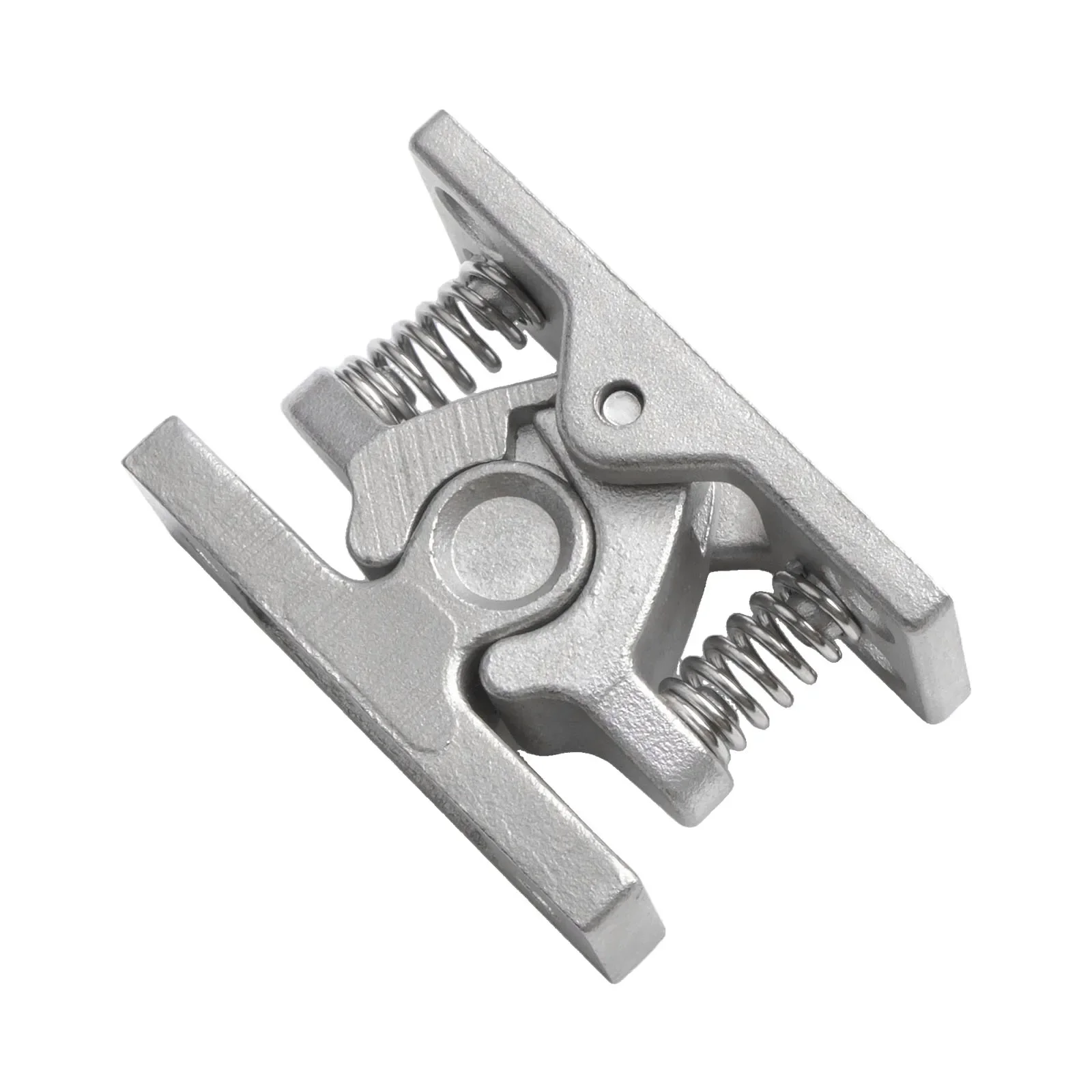 Door Lock Stop Clamp Spring Loaded Door Lock For Doors Black Plastic Double Roller Lock Buckle Design Stainless Steel