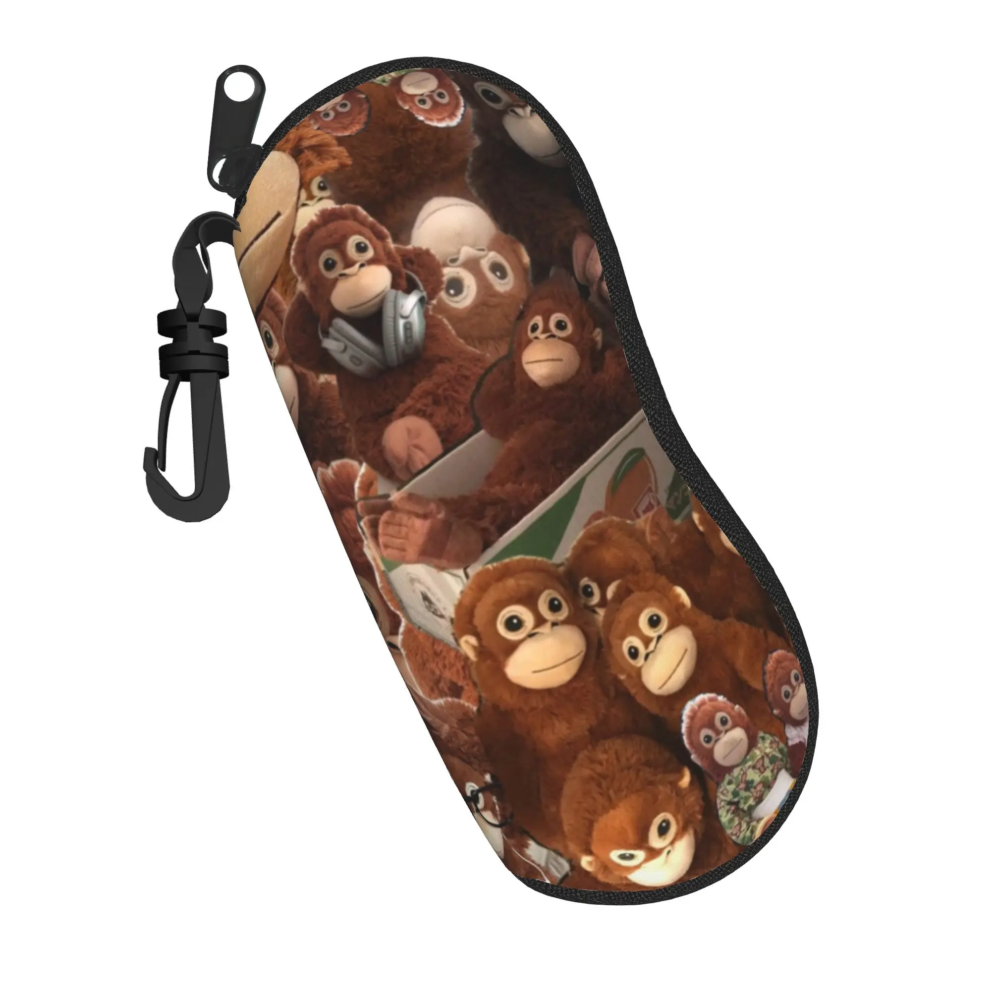 Monkey Punch Baby Monkey Holding Toy Glasses Case Unisex Portable Zipper  Eyeglasses Storage Box Charming Eyeglasses Box